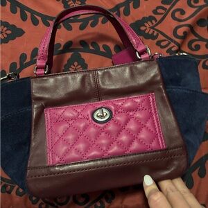 Stylish Pink and Brown Women's Handbag